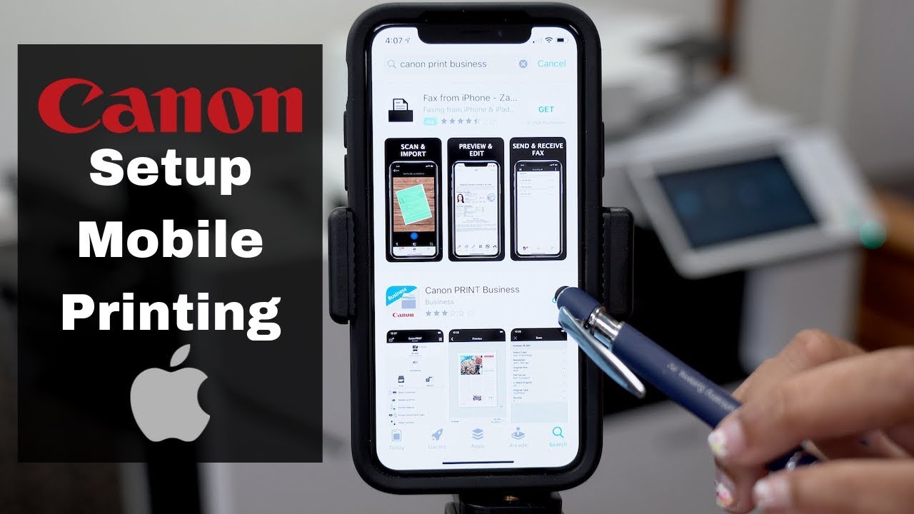 How Mobile for iPhone On Canon Copiers - YouTube
