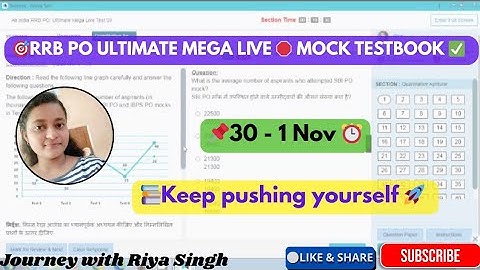 🎯TESTBOOK RRB PO LIVE 🛑 MOCK ✍️ | 30-1st Nov | SHARE SCORE 📝👆|MY SCORE⏰ #rrbpo #exams #youtubevideos