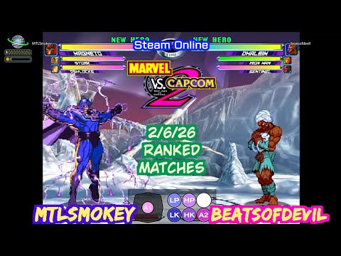 MvC2 BeatsofDevil(Dhalsim-Ironman-Sentinel) vs MTLSmokey(Magneto-Storm-Psylocke) 2/6/26