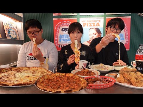 매운먹방♡ 뭐야? 뭐야! 무슨 피자, 파스타가 이렇게 매워요!!!🙄 세계에서 가장 매운 고추, 페퍼X로 만든 피자, 파스타, 윙, 너무 매워요~♡ mukbang, spicy.