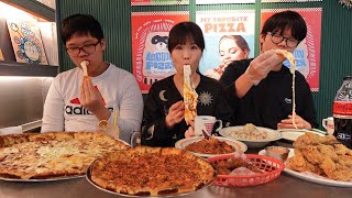 매운먹방♡ 뭐야? 뭐야! 무슨 피자, 파스타가 이렇게 매워요!!!🙄 세계에서 가장 매운 고추, 페퍼X로 만든 피자, 파스타, 윙, 너무 매워요~♡ mukbang, spicy.