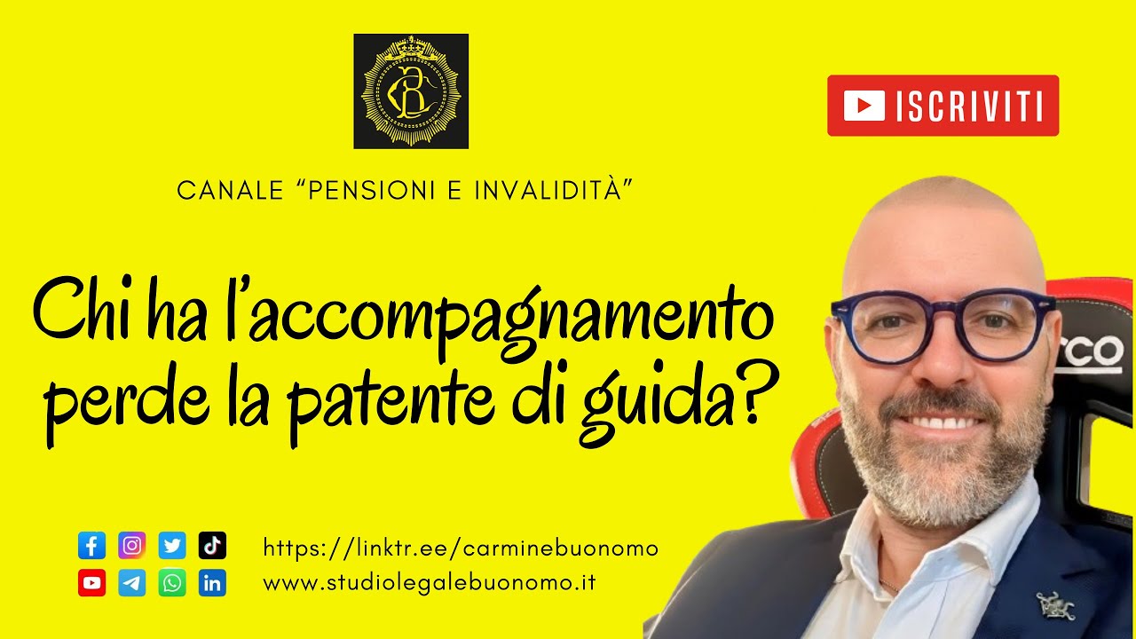 Chi ha l’indennità di accompagnamento perde la patente di guida?