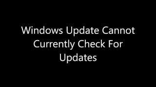 windows update cannot currently check for updates fix using ms troubleshooter