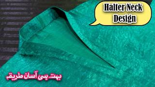V Shape Halter Neck Design Easy Cutting And Sching Hatler Neck Design