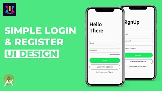 Android UI Design Tutorial | Simple Login & Register Screen UI Design | UiUX Tutorial