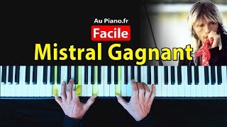 Mistral gagnant - Apprendre Musique Piano Facile Partition Aupiano.fr