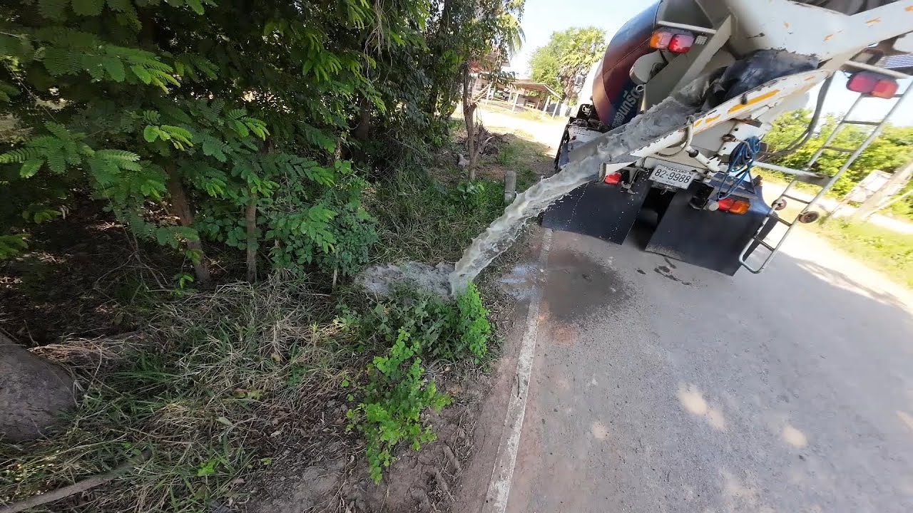 มุมมองคนขับ Ep.11 หน้างานเทถนนคอนกรีตเสริมเหล็ก