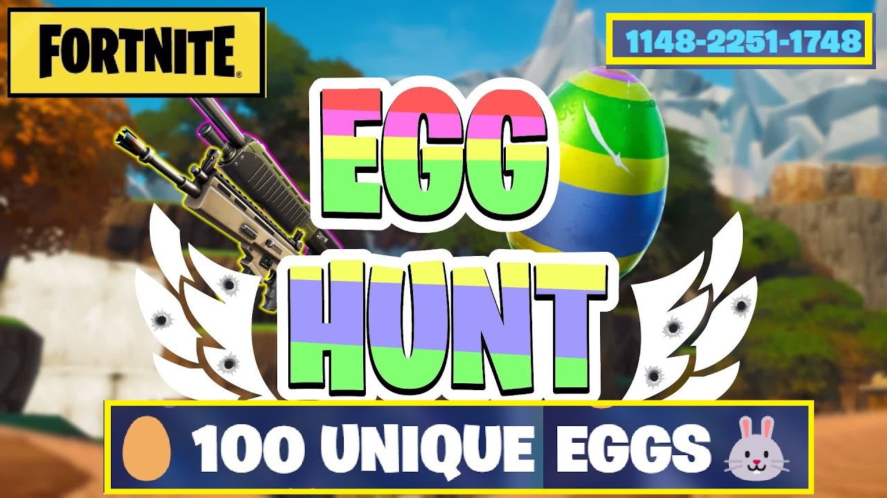 Fortnite EGG HUNT 100 UNIQUE EGGS All 100 Keys Code 11482251