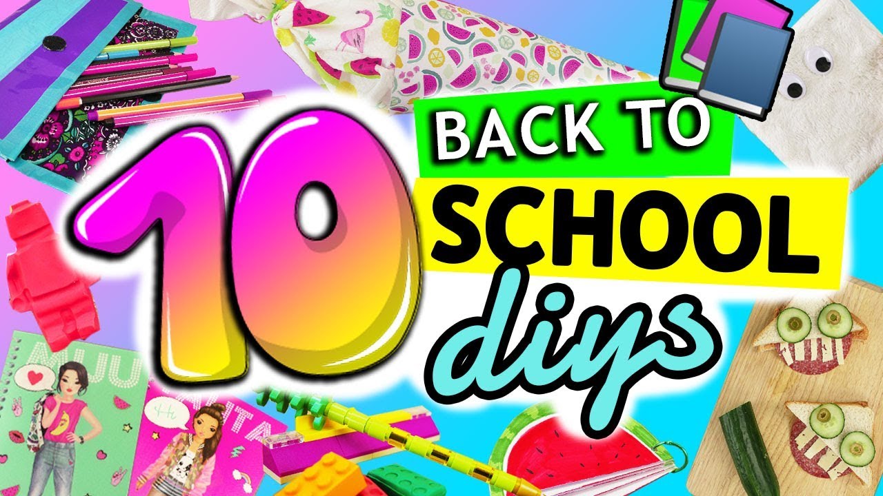 10 DIY Back to School Schulsachen | Bastelideen für die Schule | einfache SCHOOL SUPPLIES | DIY Kids
