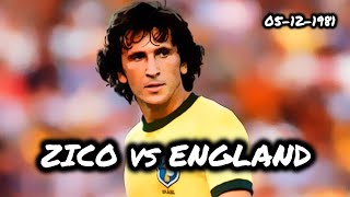 ZICO Plays A Great Game And Scores The Winning Goal Against ENGLAND! (May 1981)
