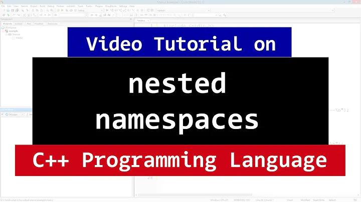C++ Nested Namespace | CPP Programming Video Tutorial
