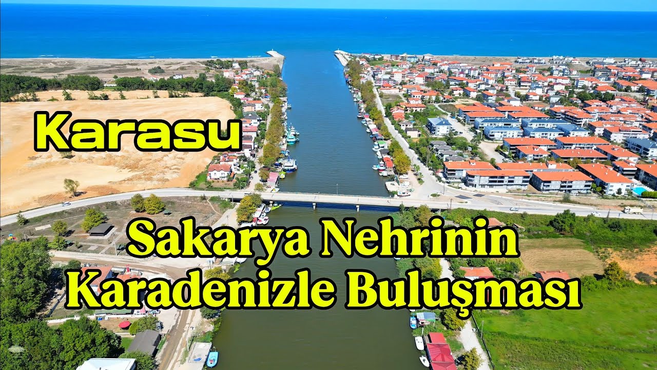 Sakarya Nehrinin Karadenizle Buluşması Karasu #sakarya #karasu #keşfet #karadeniz #doğa #drone