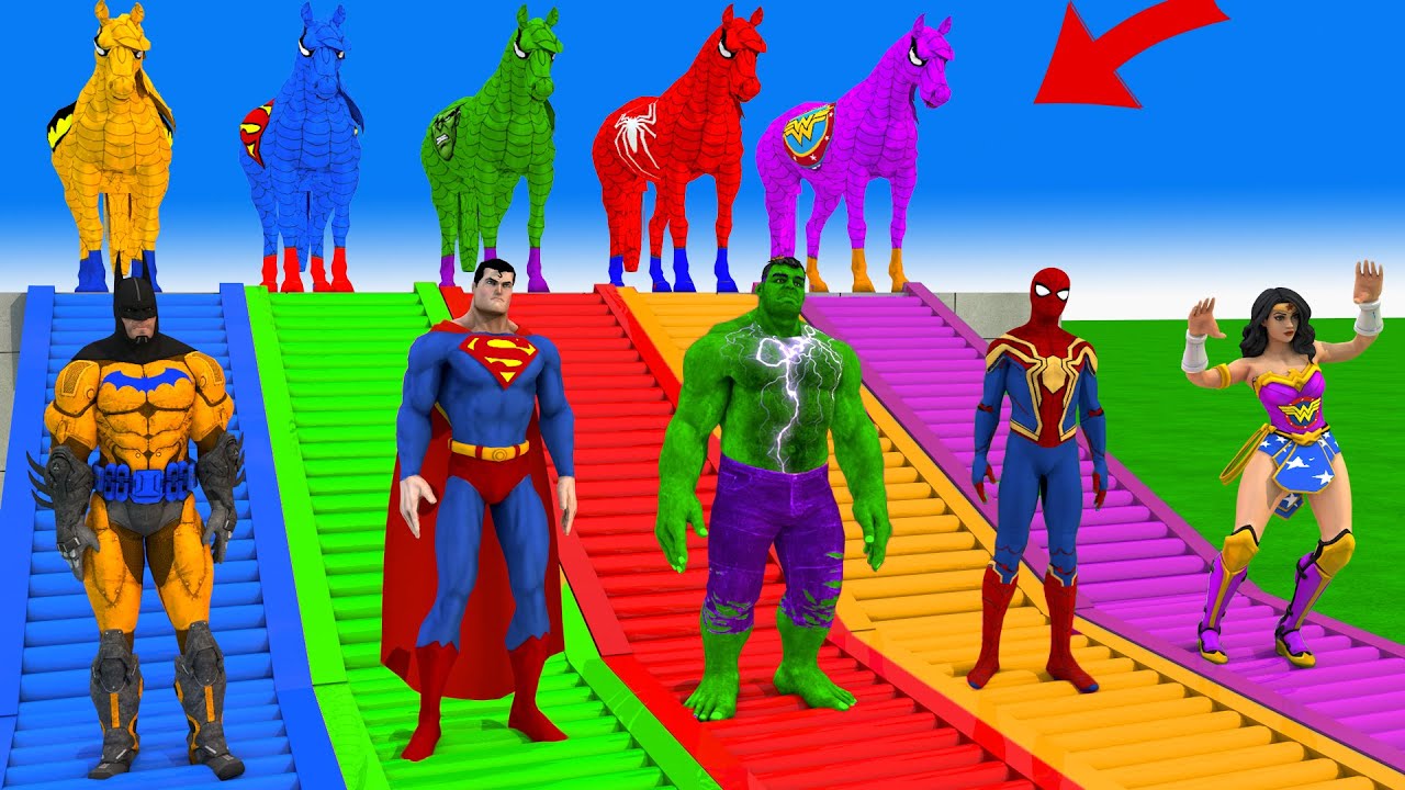 Long Slide Game With Cow Elephant Gorilla Hippopotamus Tiger 3d Animal Game Funny 3d Animals