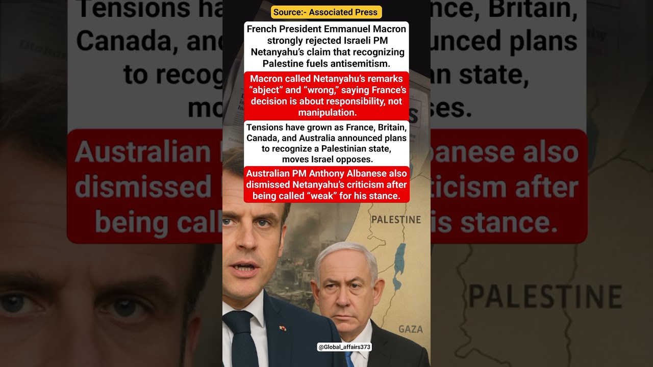 Macron Calls Netanyahu S Remarks Abject And Erroneous 