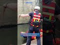Firefighters carry out water rescue demonstration for bar staff and public that could save a life
