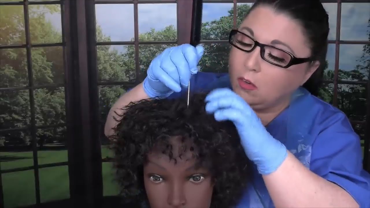 ASMR Lice Check, Treatment and Removal (Afro/Kinky Hair, Whispering, Plastic Apron) Medical Roleplay