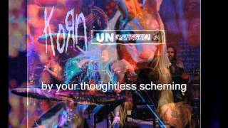 korn Unplugged  Thoughtless  with lyrics chords