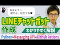 【LINEチャットボット作成】毎朝美女からメッセージが届く方法をわかりやすく解説！Python×Messaging API×GitHub Actions