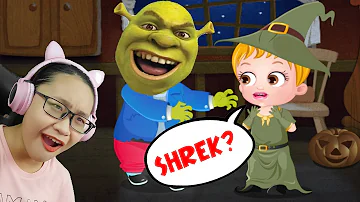 Baby Hazel Halloween Trick Or Treat!!! - Baby Hazel Scared of Shrek?
