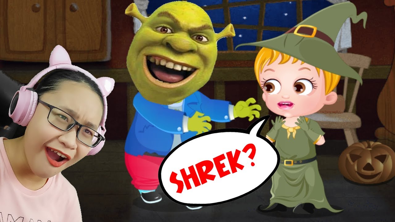 baby-hazel-halloween-trick-or-treat-baby-hazel-scared-of-shrek