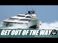 Get out of the way! Mangusta bullying the Inlet. Haulover Inlet Boat and Yacht Action. Yachtspotter