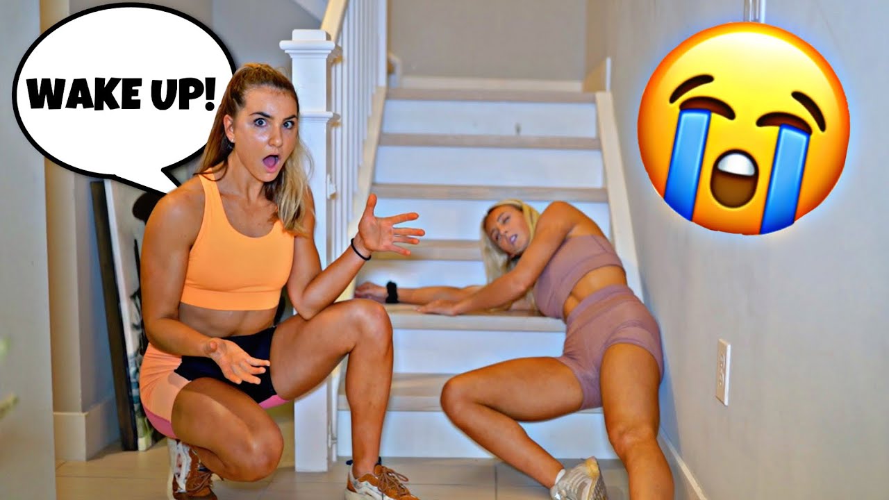 FALLING DOWN THE STAIRS PRANK ON BEST FRIEND! - YouTube