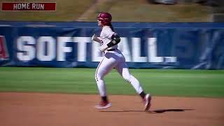 Oklahoma softball's Kinzie Hansen hits home run vs. Auburn, 3/19/23