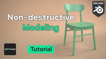 Non-Destructive Chair Modeling in Blender | Using only Modifiers & Geometry Nodes Tutorial