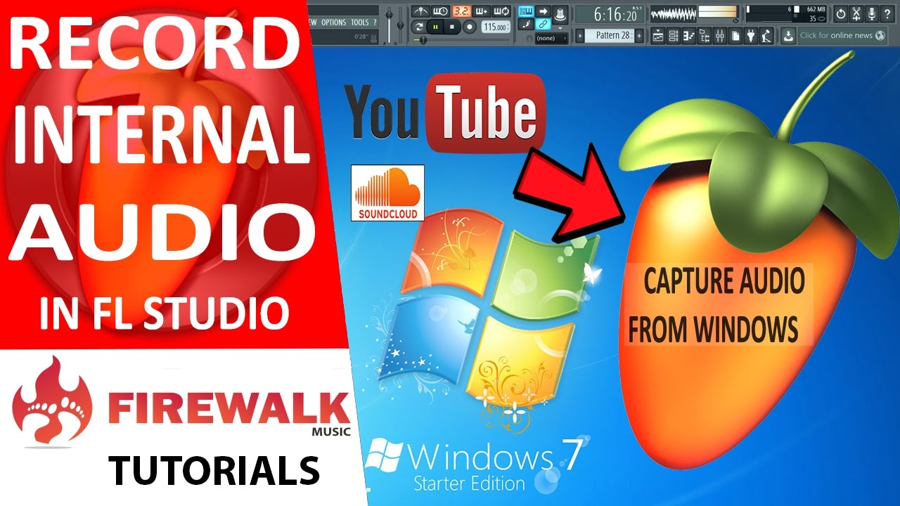 Как записать внутренний звук с помощью FL Studio (в этом примере используется Focusrite Saffire)