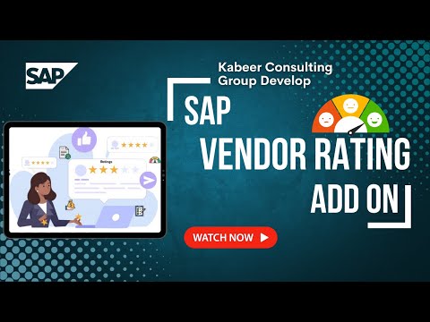 SAP Business one  B1 Add on for Vendor Rating by Kabeer Consulting | #sap #sapb1
