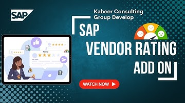 SAP Business one  B1 Add on for Vendor Rating by Kabeer Consulting | #sap #sapb1