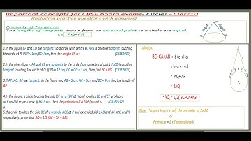 Class10 | Imp | CBSE board exams | Circle touches BC of ΔABC at P and extended sides AB , AC at Q
