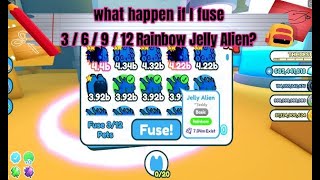 What happen if I fuse 3 / 6 / 9 /12 Rainbow Jelly Alien?  💎Pet Sim X💎 screenshot 3