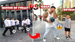 VOETBAL CHALLENGES OP STRAAT TEGEN ONBEKENDEN IN DUBAI! | LAKAP JUNIOR