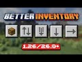 Better Inventory Minecraft Bedrock 1.26/26.0+ Quick Craft, Quick Loot, and More!