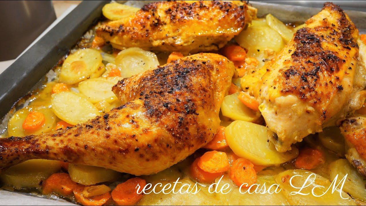 POLLO AL HORNO CON LIMÓN FÁCIL Y RÁPIDO - YouTube