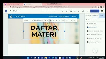 Membuat LMS (Learning Management System) dengan GOOGLE SITES