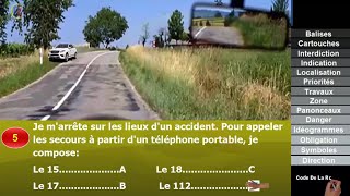 Nouveau Code de la route France permis de conduire 2020 Serie 1 Question 01 a 10