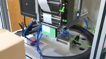 carton side labeling machine with barcode printing system