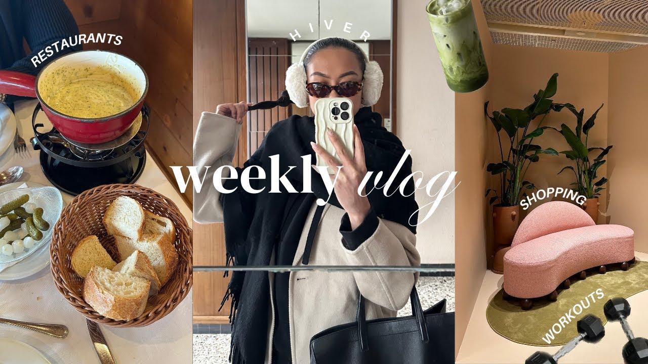 weekly vlog l hiver en Suisse, une journée à Zürich, friends, workouts, shopping & more