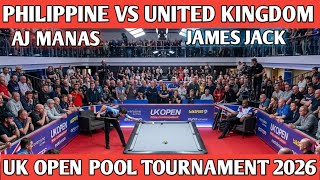 AJ MANAS PHILIPPINES VS UK JAMES JACK UK OPEN POOL CHAMPIONSHIP 