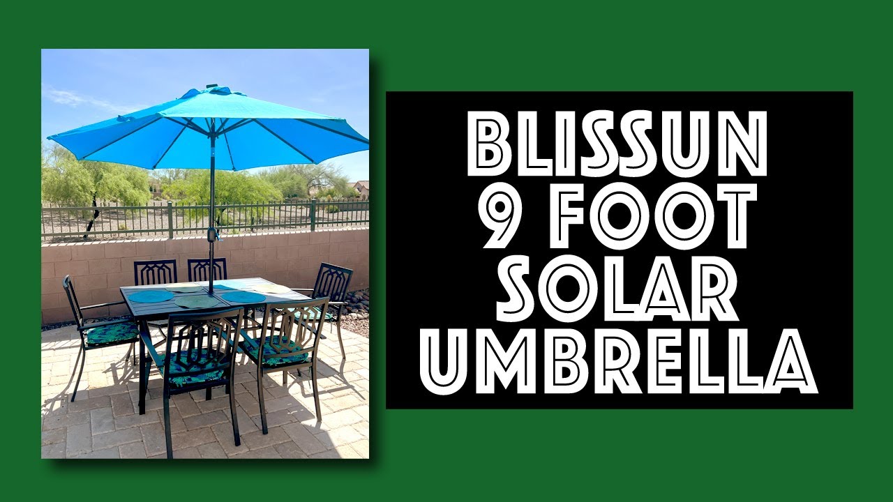 Blissun 9 Foot Solar Umbrella Review - YouTube