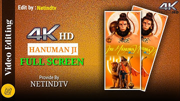Hanuman ji 4k status Editing (श्री हनुमान जी) video editing tutorial - Netindtv