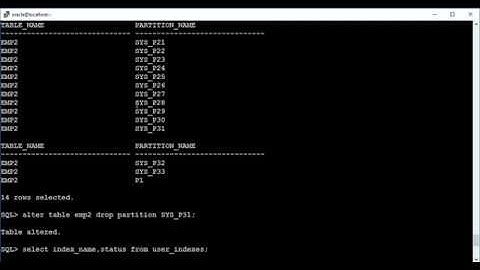 Global Index rebuild scenario in Oracle Database 11g