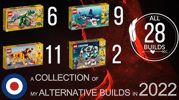 A collection of my alternative builds in 2022、2022年レゴクリエイター組替え総集編（全28組替え）