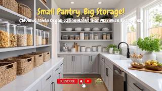 🏡 Small Pantry, Big Storage! ✨ Clever Kitchen Organization Hacks That Maximize Every Inch 🍽️📦