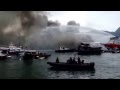 Fire sweeps through boats anchored in Hong Kong typhoon shelter