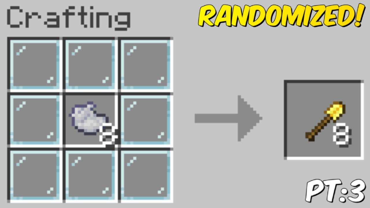 Minecraft With RANDOM CRAFTING RECIPES Keeps Getting Crazier - YouTube