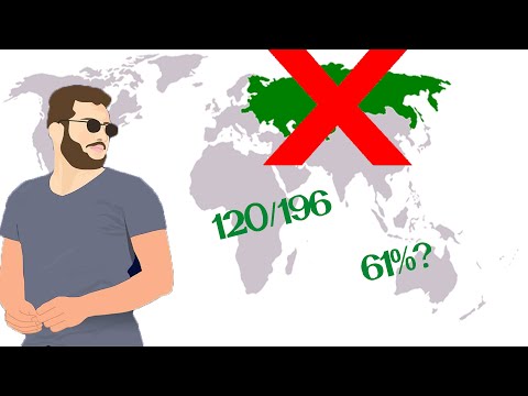 მსოფლის ქვეყნები, რუსეთი ვერ შევამჩნიე ? 120/196 და  გამოწვევა იუთუბერებს