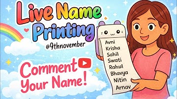 Live Name Printing ✨ Comment Your Name❤️